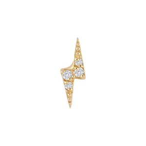 Nordahl Jewellery - PIERCE52 Labret ørestik m. lyn 14kt. guld  314 014BR5